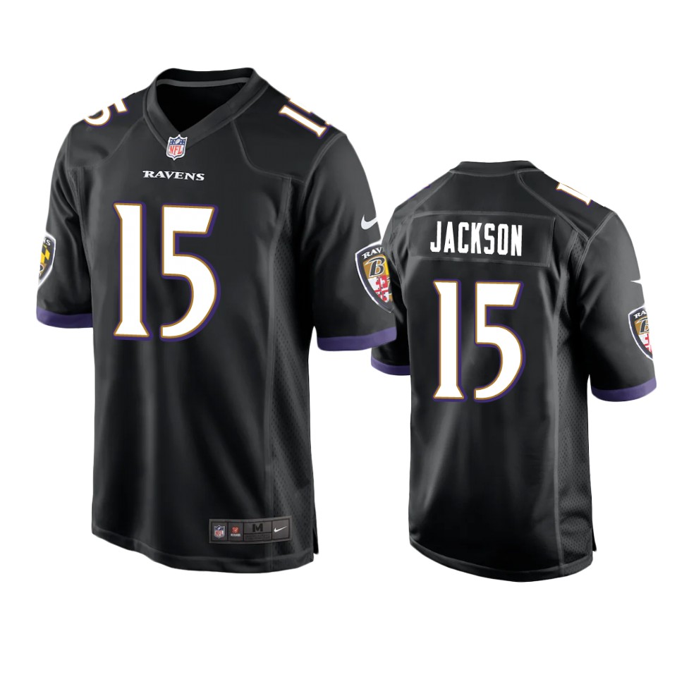 desean jackson ravens black game jersey