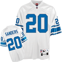 detroit lions #20 sanders white jersey