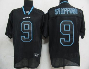 detroit lions 9 stafford lights out black jerseys