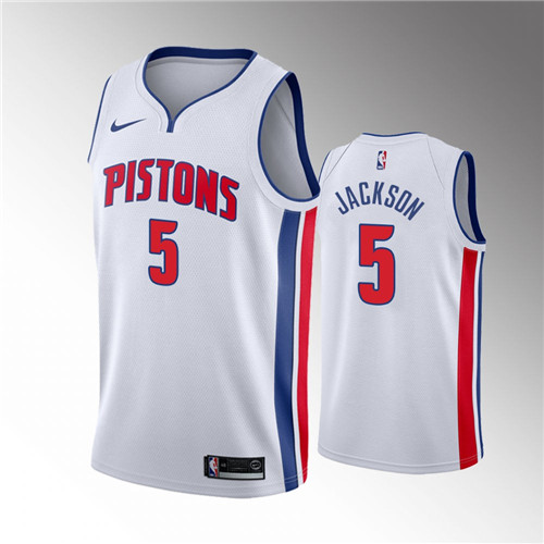 Detroit Pistons Frank Jackson Association Edition White stitched Jersey #5