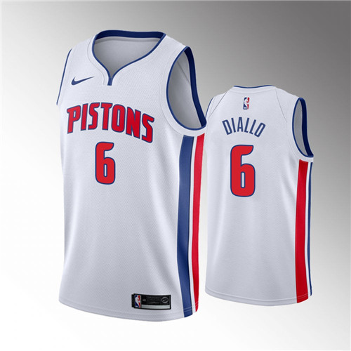 Detroit Pistons Hamidou Diallo Association Edition White stitched Jersey #6