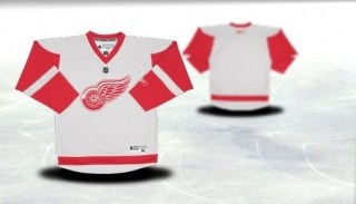 detroit red wings youth white jersey (blank or customized)
