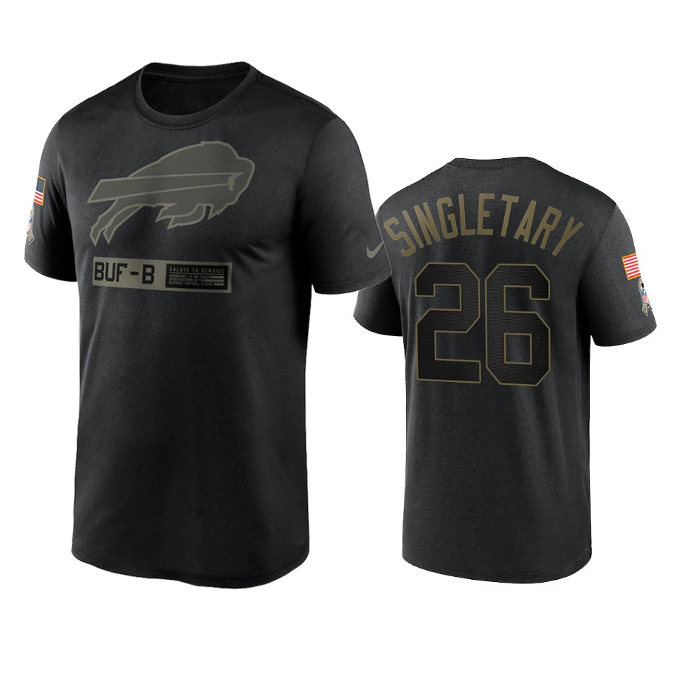 devin singletary bills black 2020 salute to service team logo t shirt