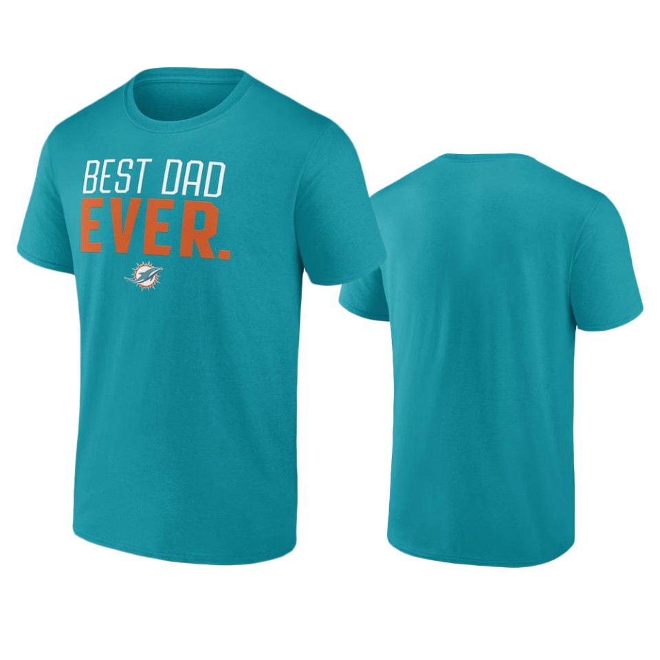 dolphins aqua best dad ever t shirt