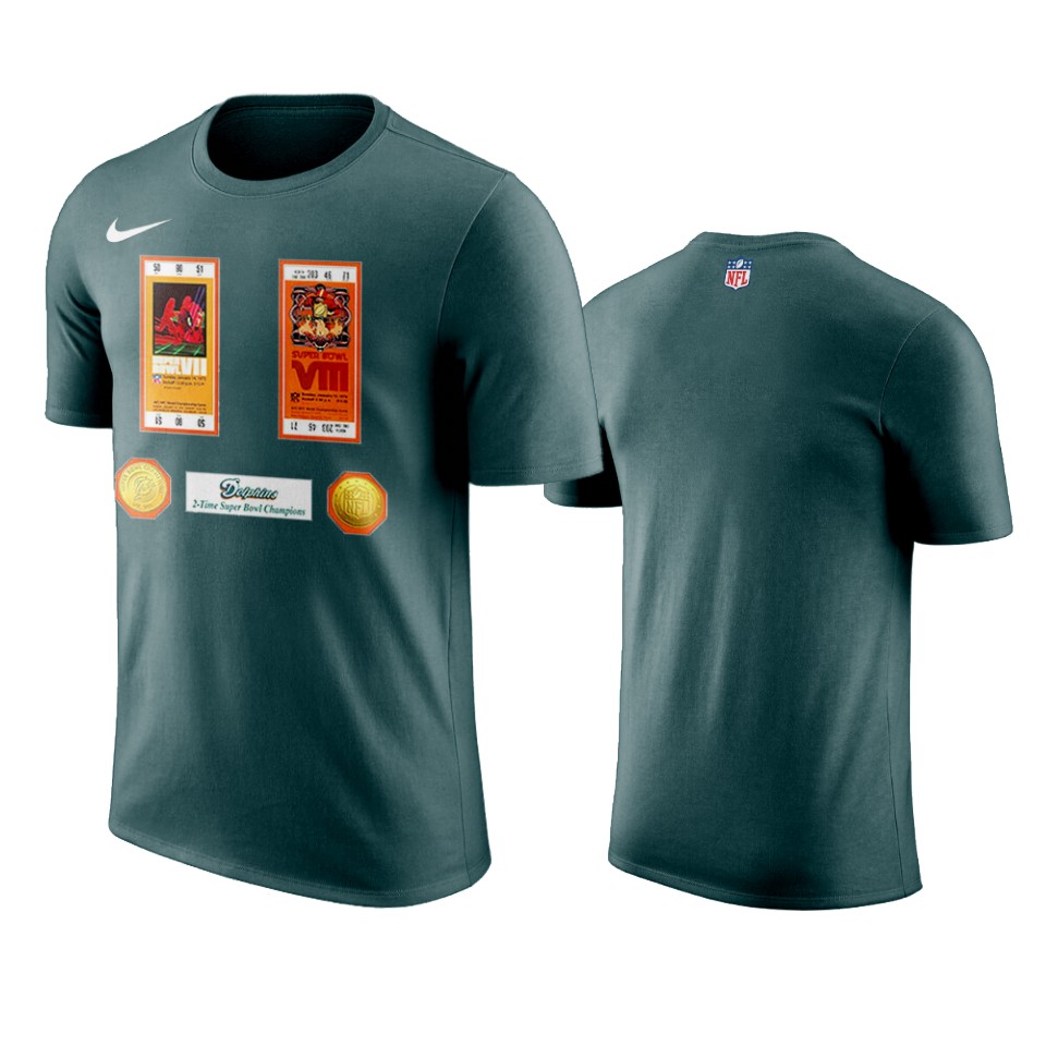 dolphins aqua super bowl champions ticket and photo collage t shirt