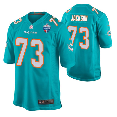 dolphins austin jackson 2021 london games patch game jersey aqua game