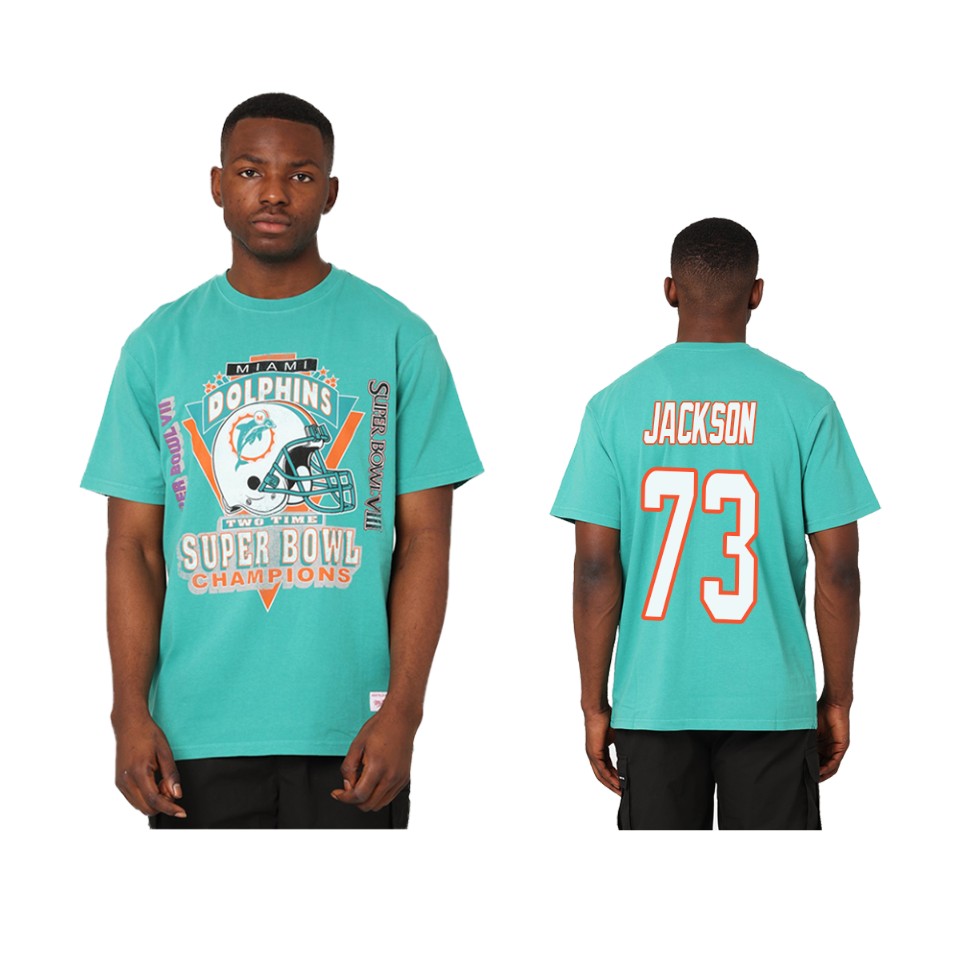 dolphins austin jackson teal super bowl champions vintage t shirt