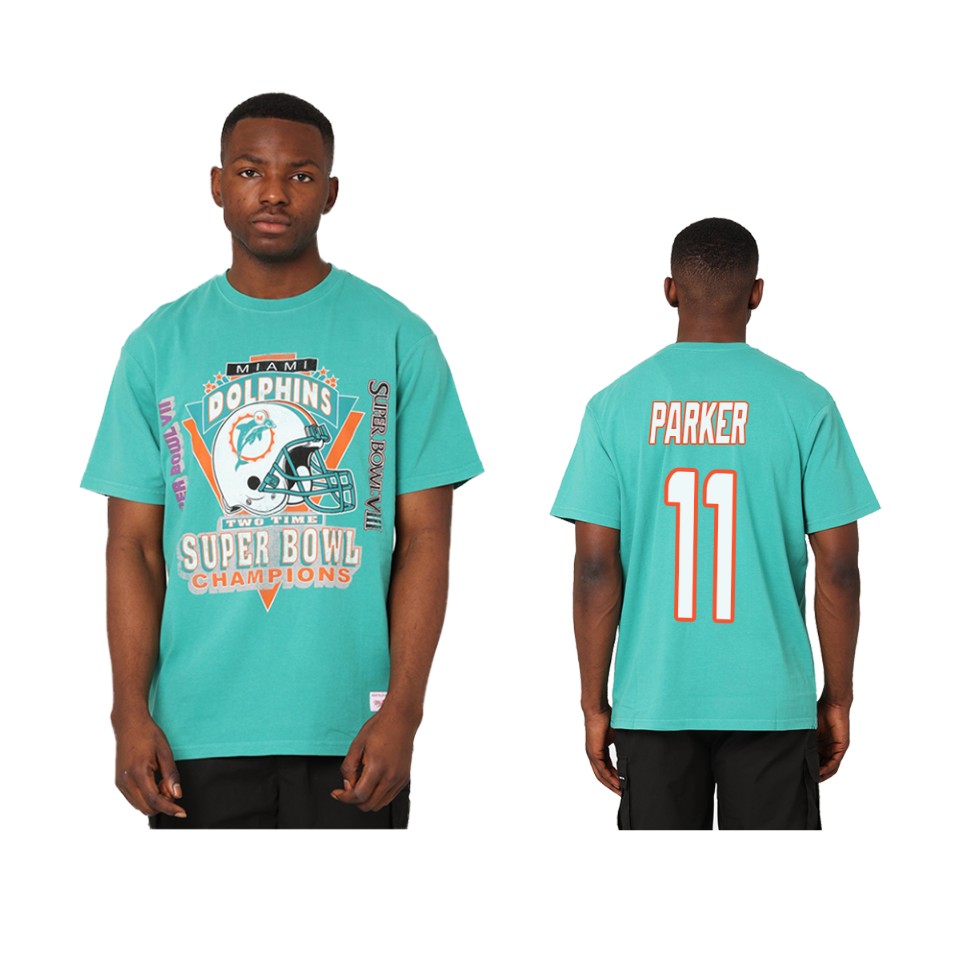 dolphins devante parker teal super bowl champions vintage t shirt