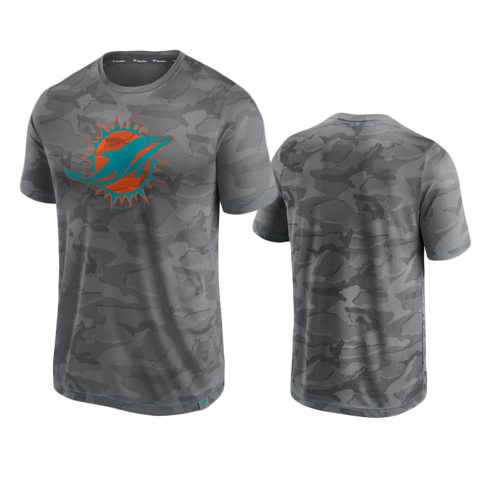 dolphins gray camo jacquard t shirt