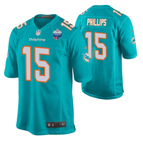 dolphins jaelan phillips 2021 london games patch game jersey aqua game