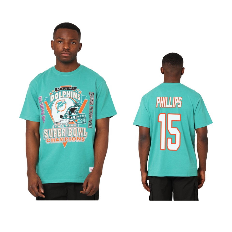 dolphins jaelan phillips teal super bowl champions vintage t shirt