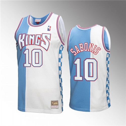 Sacramento Kings Domantas Sabonis White Mitchell Ness stitched Jersey #10