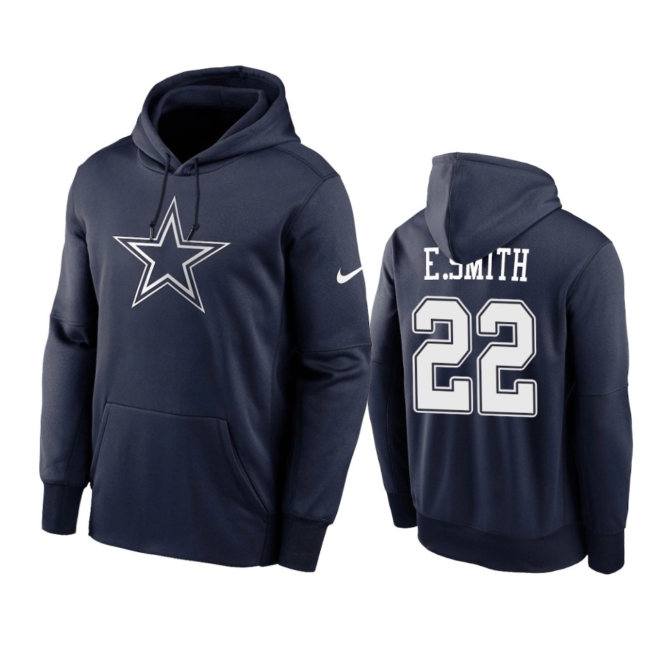 emmitt smith cowboys navy primary logo hoodie