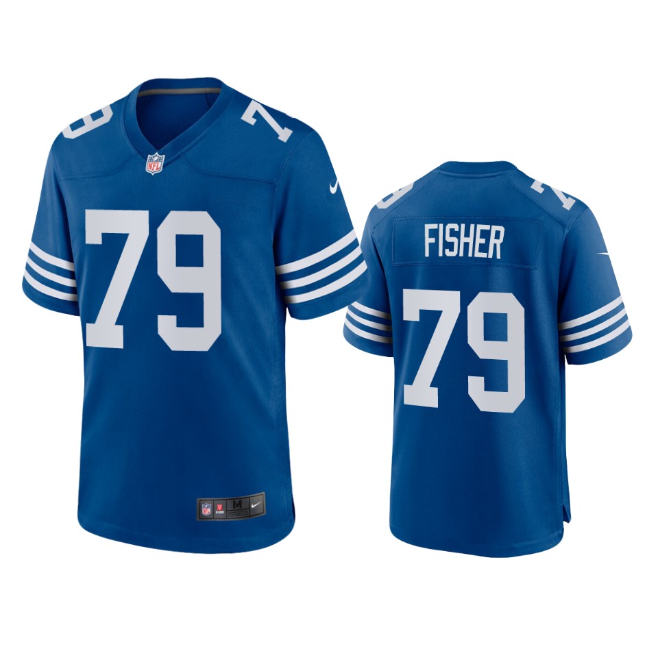 eric fisher colts royal alternate game jersey