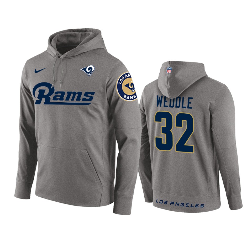 eric weddle rams gray circuit wordmark hoodie