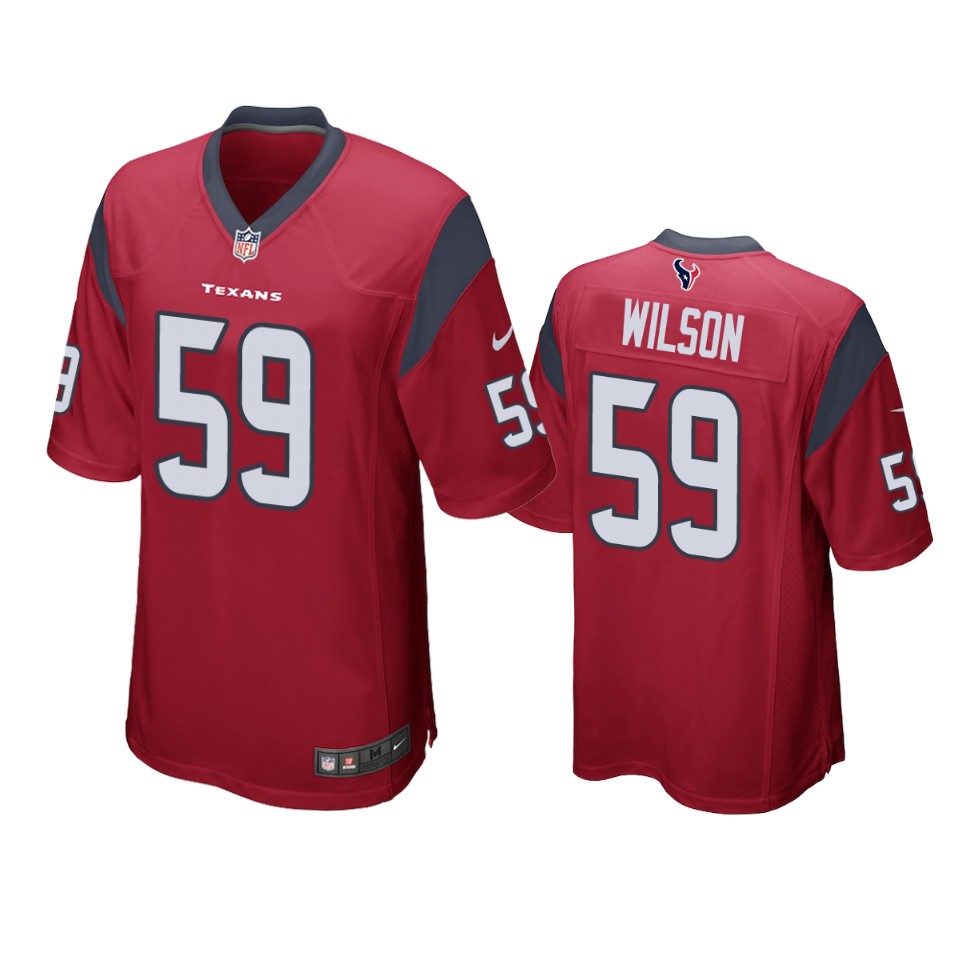 eric wilson texans red game jersey