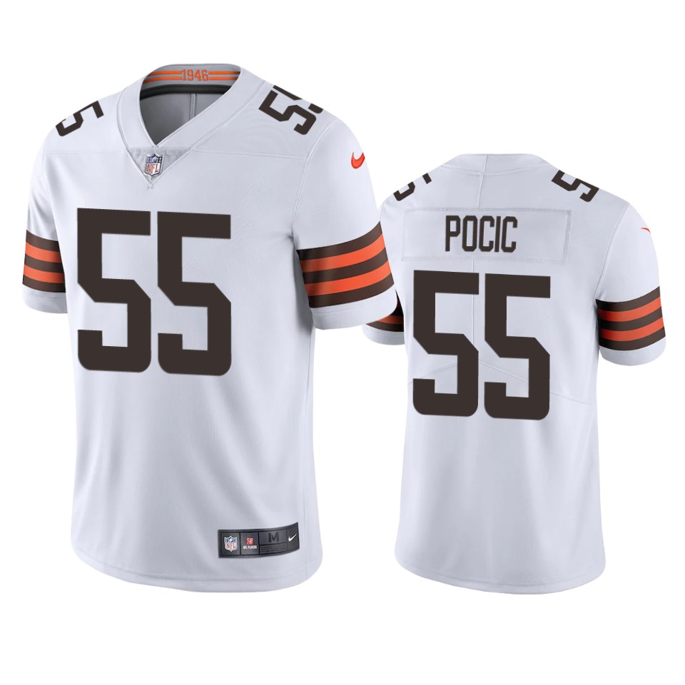 ethan pocic browns white vapor jersey