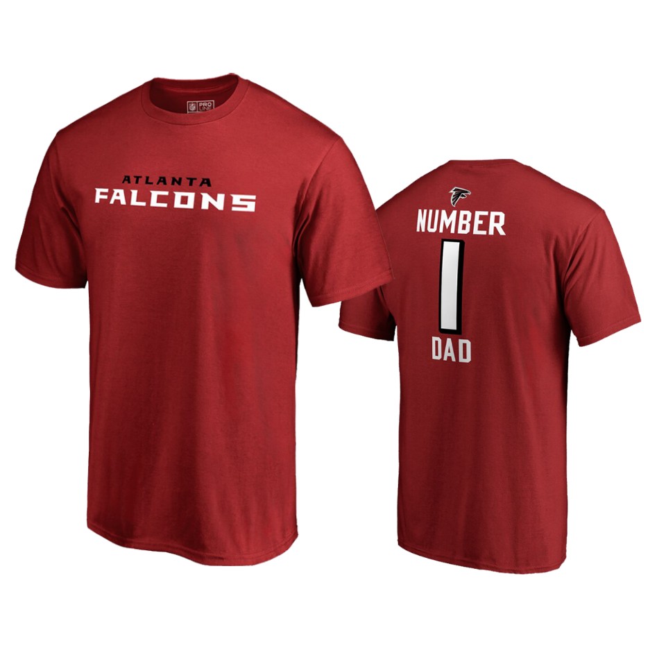 falcons-red-2019-father's-day-number-1-dad-t-shirt