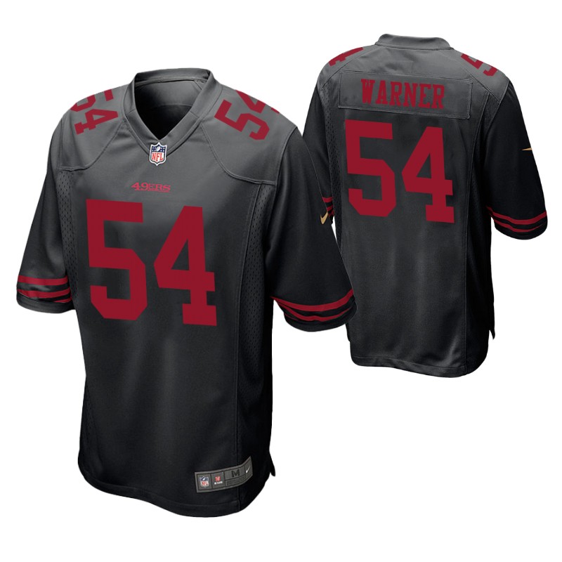fred warner men's game black jersey stitched