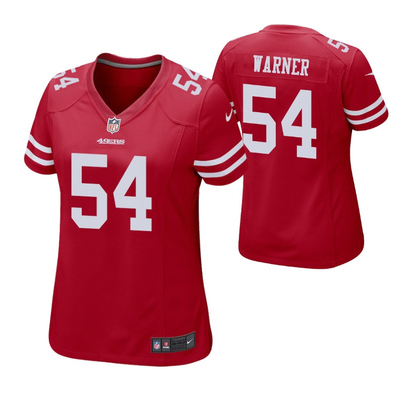 fred warner women's game scarlet jersey stitched