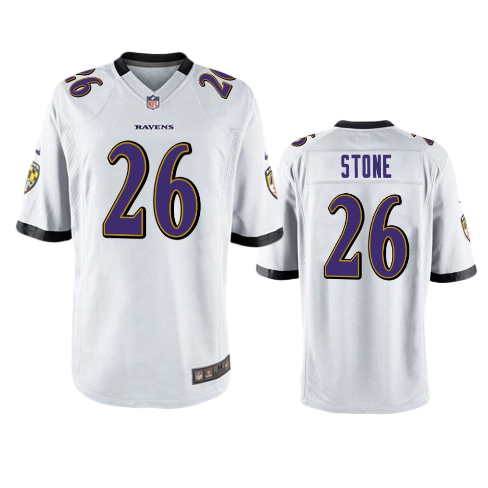 geno stone ravens white game jersey