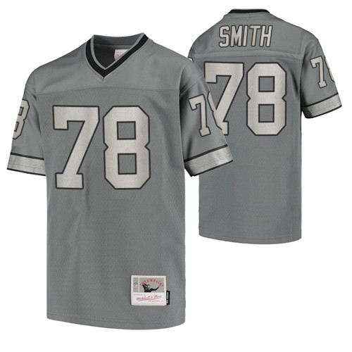giants bruce smith retired player jersey charcoal