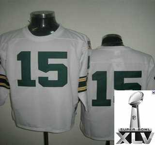 NFL Green bay packers #15 bart starr white {2011 super bowl xlv }