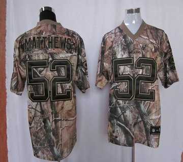 green bay packers #52 matthews 2010 real tree