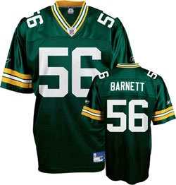 green bay packers #56 nick barnett home green jersey