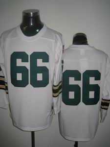 NFL Green Bay Packers #66 paul hornung white throwback jersey