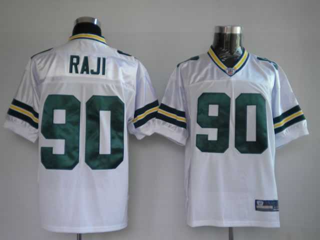 green bay packers #90 raji white