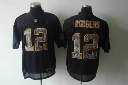 NFL Green Bay Packers 12 aaron rodgers black united sideline