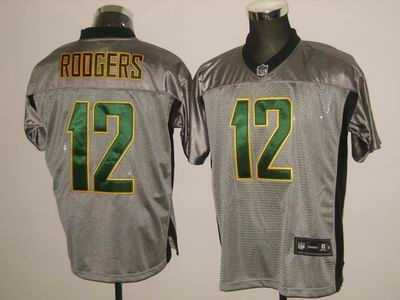 green bay packers 12 aaron rodgers gray shadow jerseys