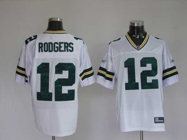 green bay packers 12 aaron rodgers white