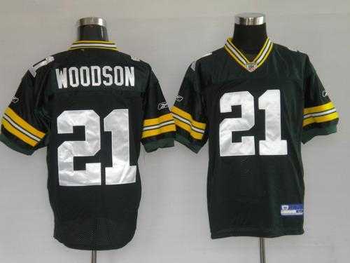 green bay packers 21 ch.arles woodson green jerseys-1
