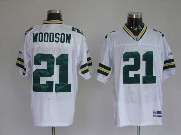 green bay packers 21 ch.arles woodson white