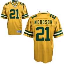 green bay packers 21 ch.arles woodson yellow