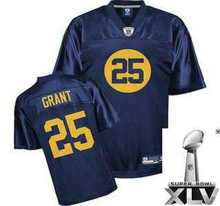 NFL Green Bay Packers 25 Ryan Grant Blue Jersey {2011 Super Bowl Xlv }-1