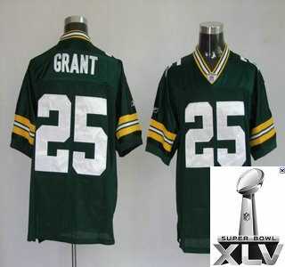 Green Bay Packers 25 Ryan Grant Premier Green Jerseys {2011 Super Bowl Xlv }-1