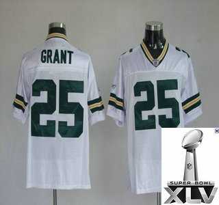 Green Bay Packers 25 Ryan Grant Premier White Jerseys {2011 Super Bowl Xlv }