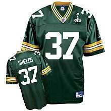 green bay packers 37# sam shields green jersey-1