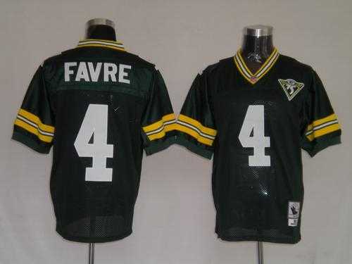 Green Bay Packers 4 Brett Favre Green 1993 Throwback Collectible Jerseys 