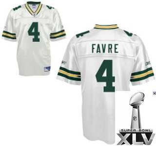 NFL Green bay packers 4 brett favre white {2011 super bowl xlv }