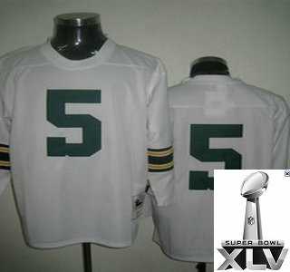 NFL Green Bay Packers 5 White [mitchellandness]  {2011 Super Bowl Xlv }