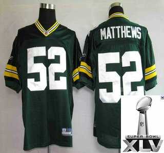 NFL Green bay packers 52# matthews green {2011 super bowl xlv }