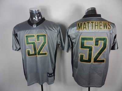 green bay packers 52 clav matthews gray shadow jerseys
