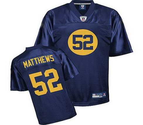 green bay packers 52 clay matthews blue jersey