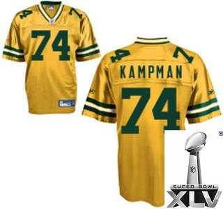 NFL Green Bay Packers 74 aaron kampman yellow {2011 Super Bowl Xlv }