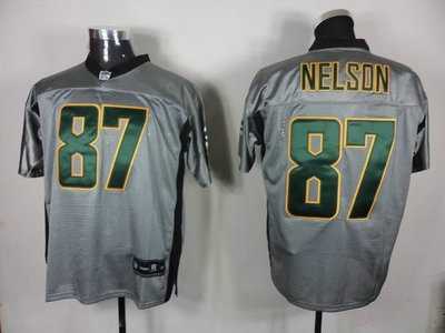 green bay packers 87 jordy nelson gray shadow jerseys