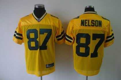 green bay packers 87 jordy nelson yellow jersey